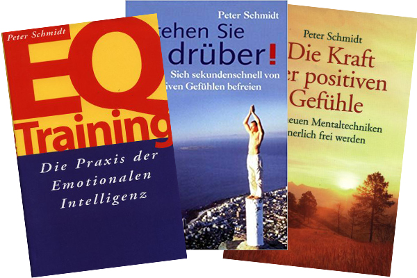 Kolmen Peter Schmidtin kirjan kannet.